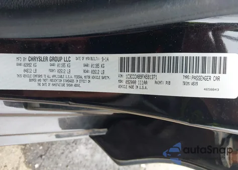 2015 Chrysler 200 Limited from USA, damaged, VIN 1C3CCCAB9FN591371
